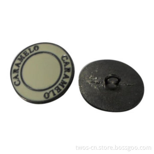 Metal Shank Buttons With Color Painted and Laser Logo, Customized Designs are Accepted